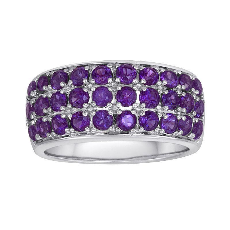 Sterling Silver Amethyst Ring, Womens Purple Product Image