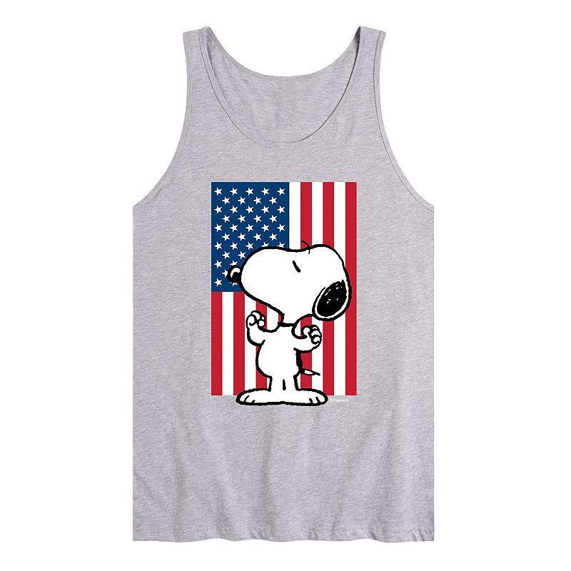 Mens Peanuts Snoopy USA Flag Tank Top Product Image