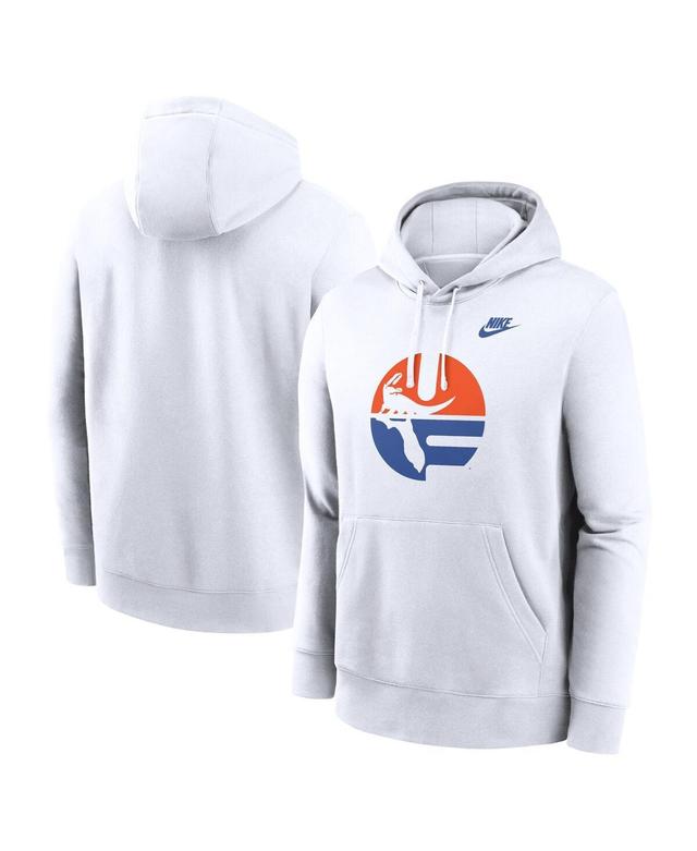 Nike Mens White Florida Gators Legacy Logo Club Fleece Pullover Hoodie Product Image