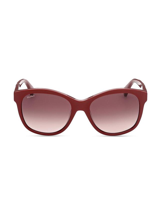 Womens 56MM Butterfly Sunglasses - Red Product Image