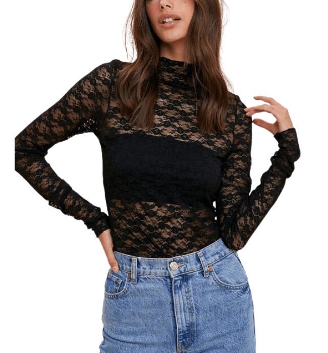 Deidre Lace Mesh Top Product Image