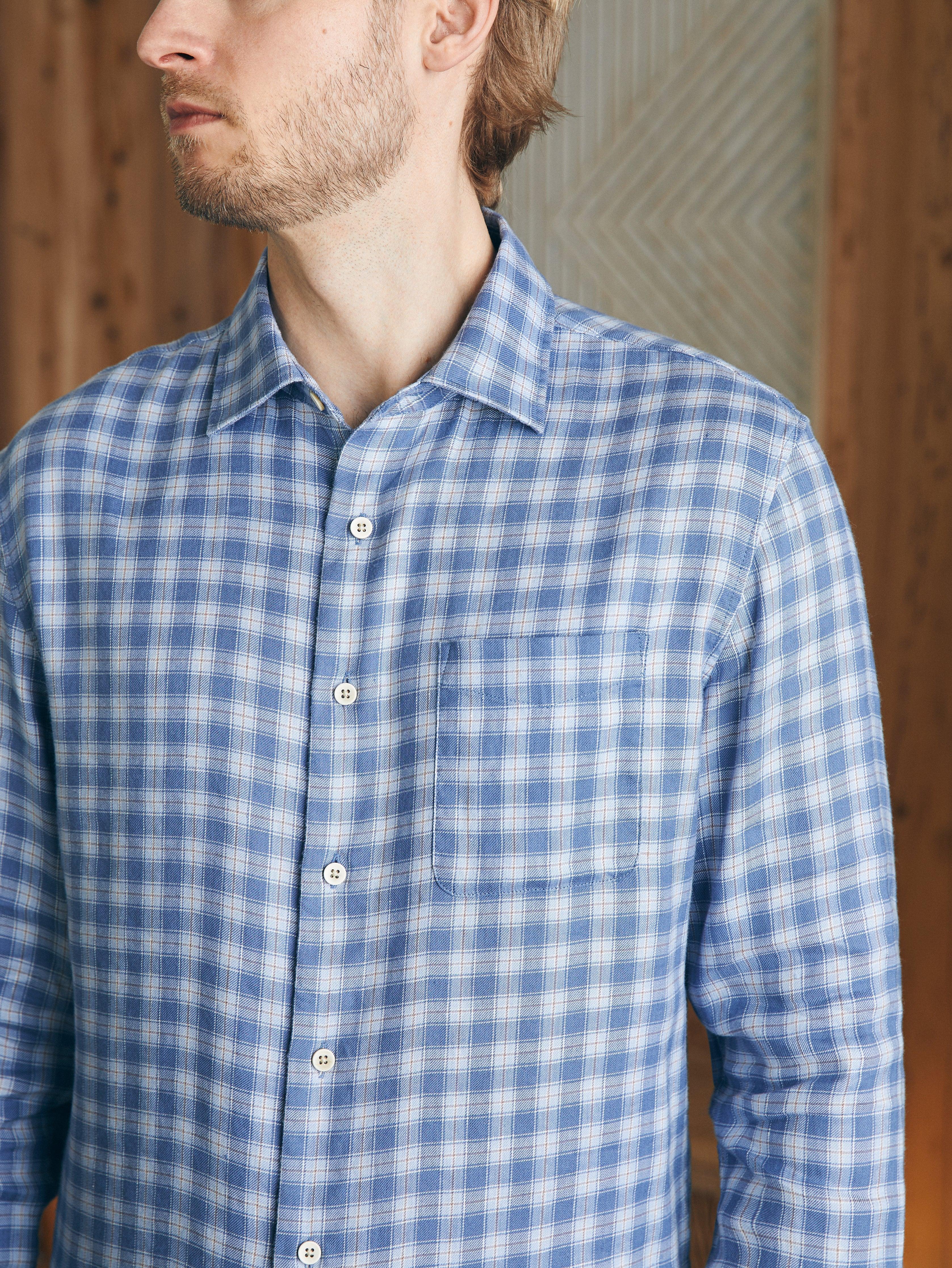 Weekend Blend Shirt - Rockville Blue Plaid Male Product Image