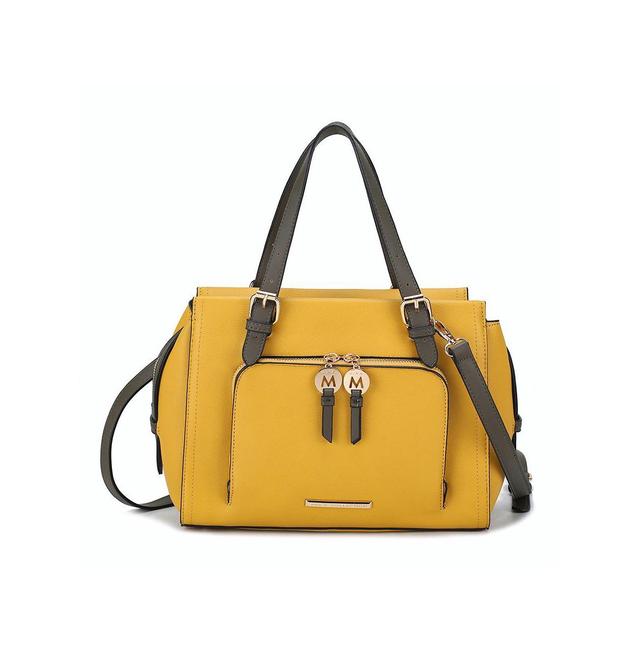 Mkf Collection Elise Womens Color-block Satchel Handbags by Mia k Product Image