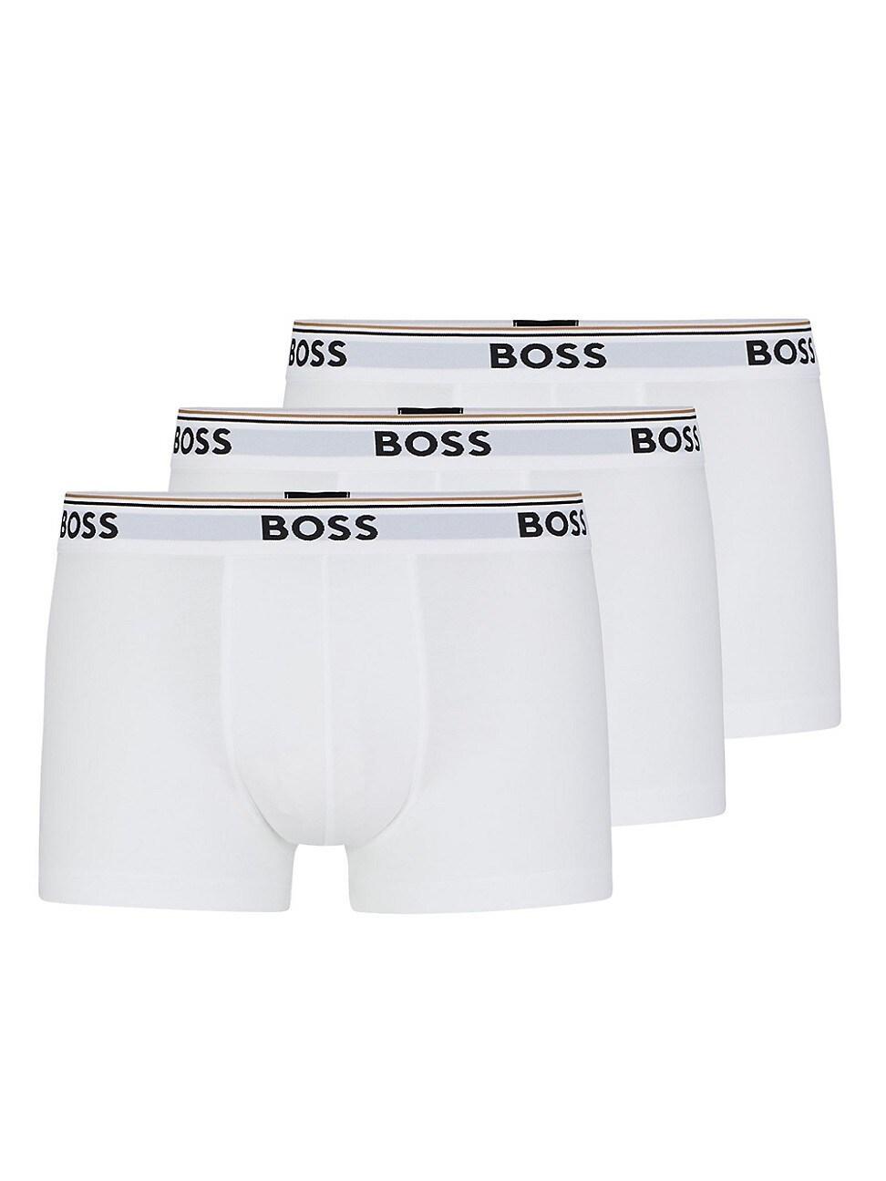 Mens Three Pack Of Stretch Cotton Trunks Product Image