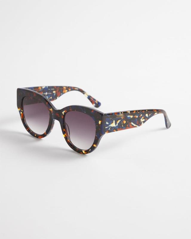 Blue Tortoiseshell Cateye Sunglasses   Chico's - Blue - Women Product Image