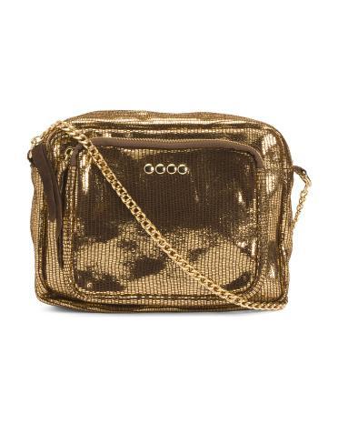 Leather Metallic Crossbody for Women Product Image