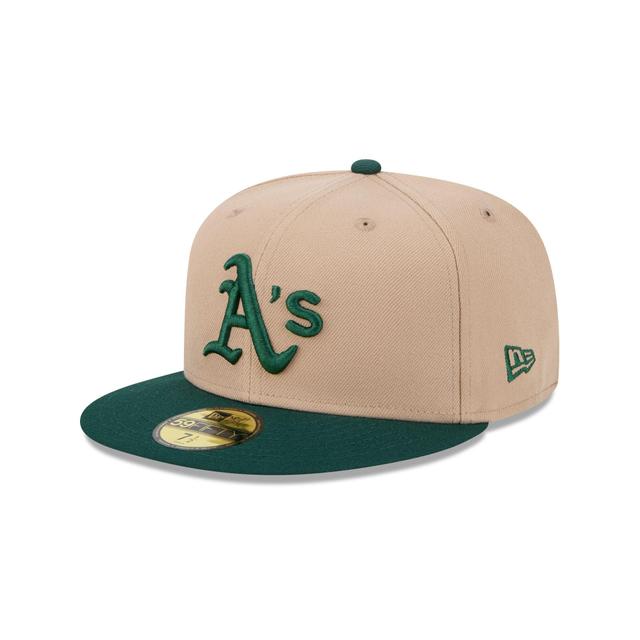 Oakland Athletics Camel 59FIFTY Fitted Hat Male Product Image