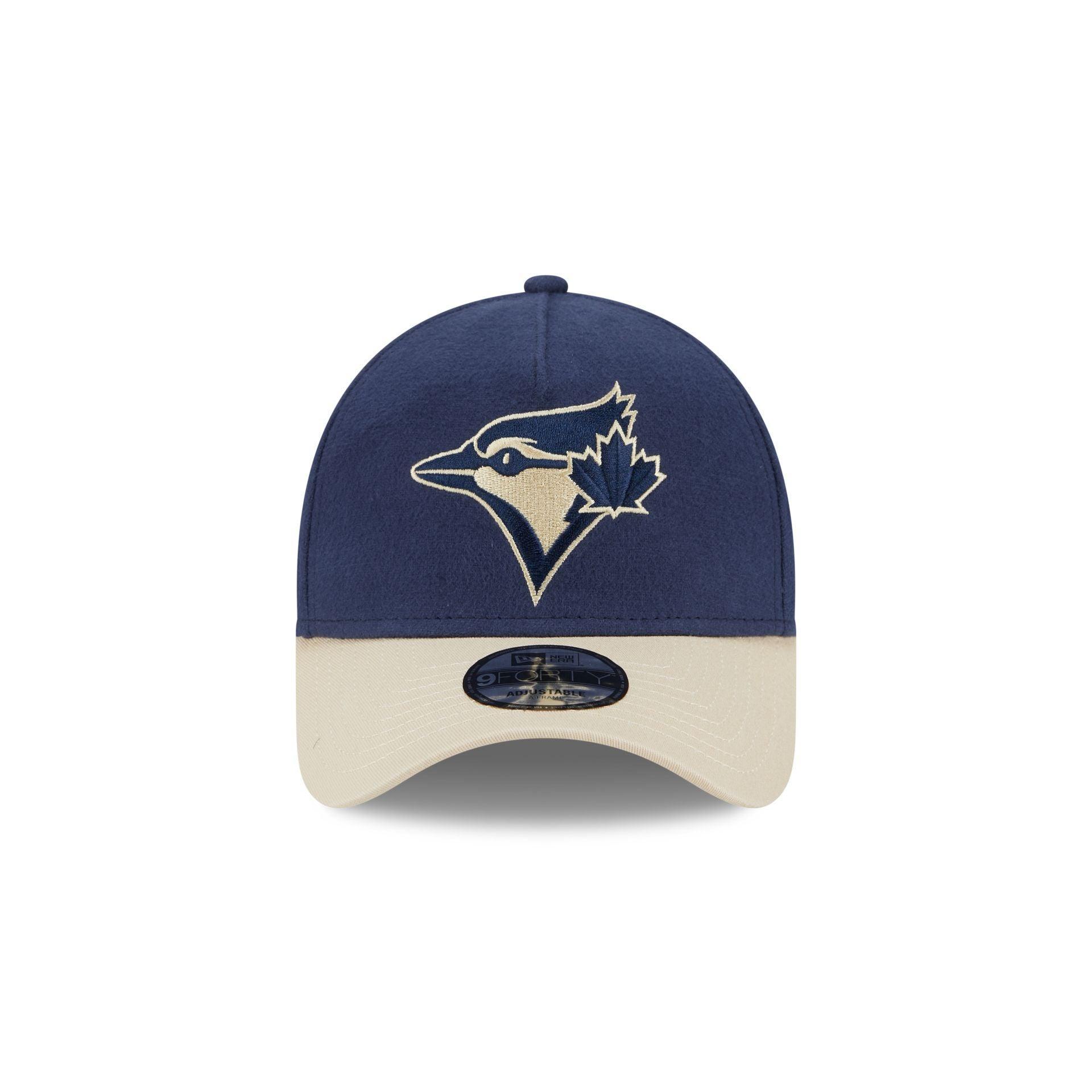 Toronto Blue Jays Moleskin Crown Navy 9FORTY A-Frame Snapback Hat Male Product Image