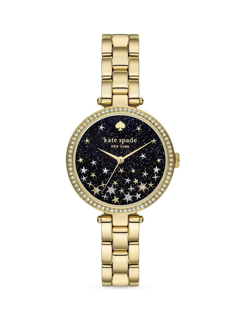 Womens Holland Goldtone & Cubic Zirconia Bracelet Watch Product Image