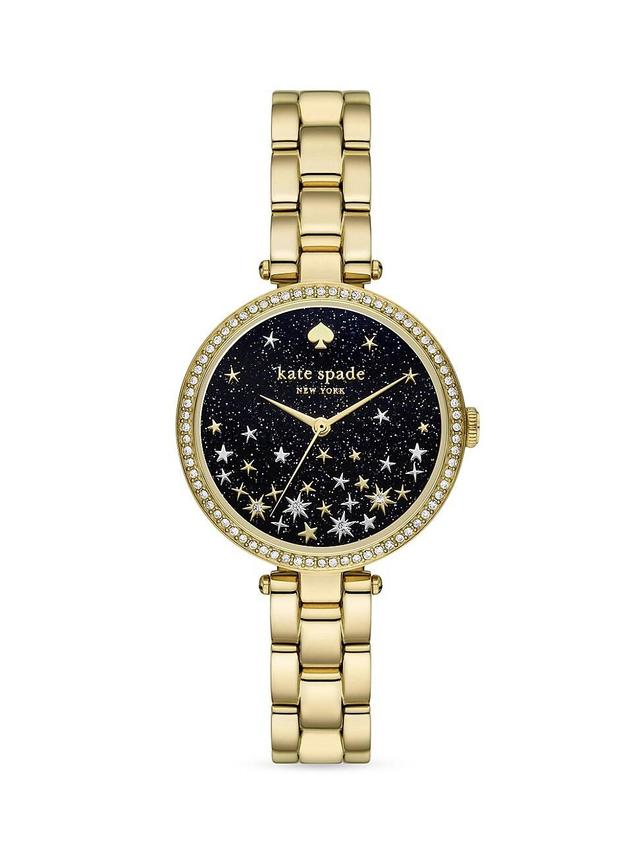 Womens Holland Goldtone & Cubic Zirconia Bracelet Watch Product Image