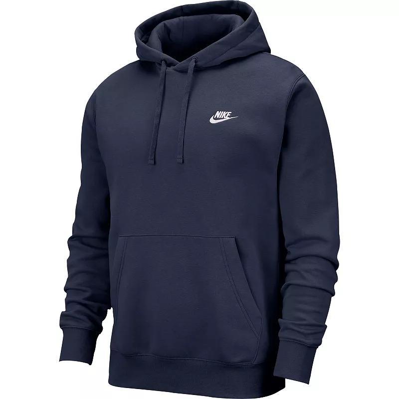 Mens Nike Sportswear Club Fleece Pullover Hoodie Black Navy White Product Image