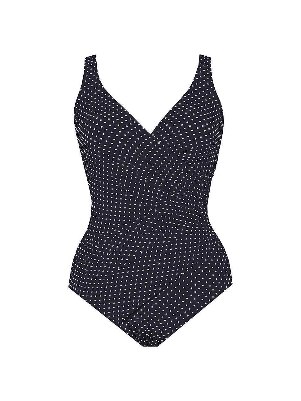 Womens Plus Pin-Point Oceanus One-Piece Swimsuit Product Image