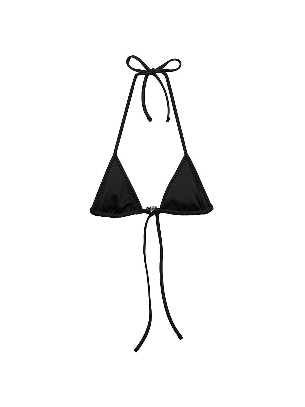 Womens Interlock Fabric Triangle Bikini Top Product Image