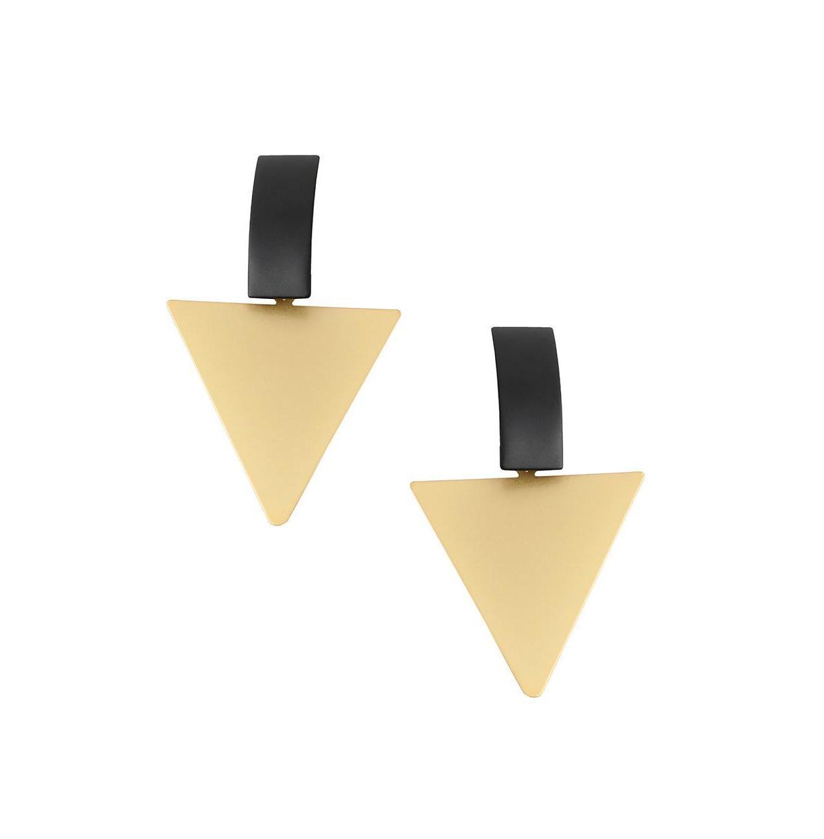 Sohi Womens Black Triangle Drop Earrings Product Image