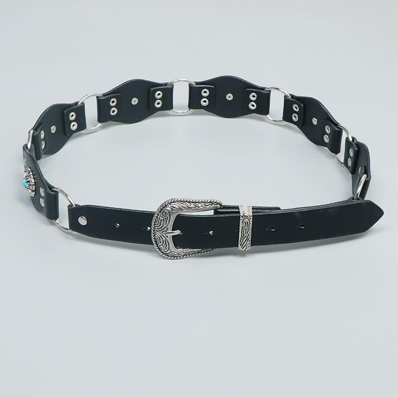 Faux Leather Buckled Belt Product Image