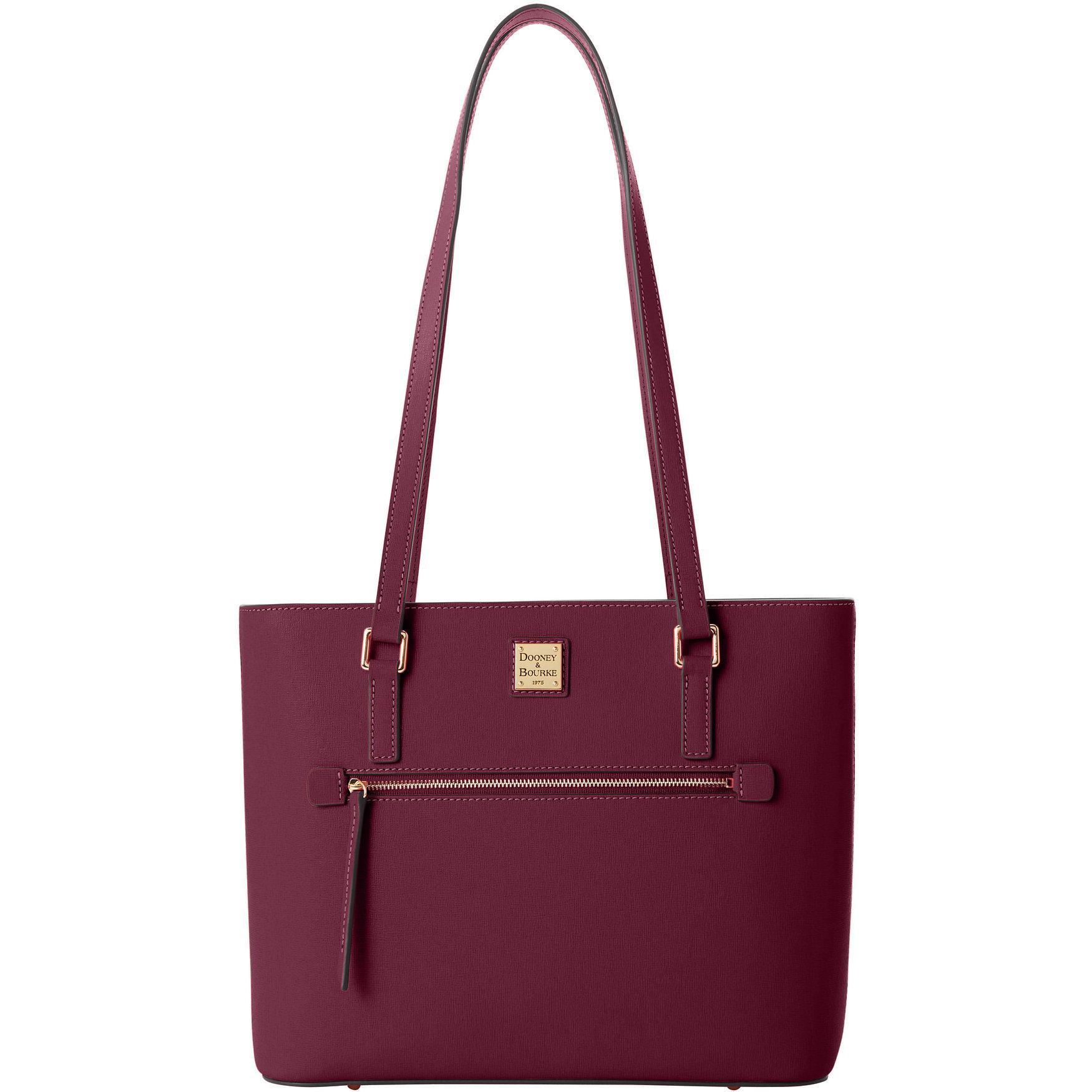 Dooney & Bourke Womens Saffiano Leather Shopper Bag in Bordeaux Product Image