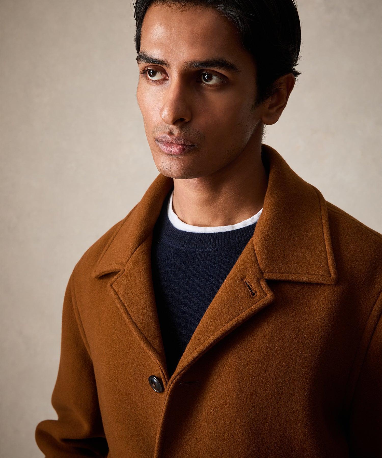 Wool Cashmere Cafe Jacket in Pecan Product Image