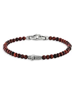 David Yurman Spiritual Beads Cross Station Bracelet with Red Tigers Eye Product Image