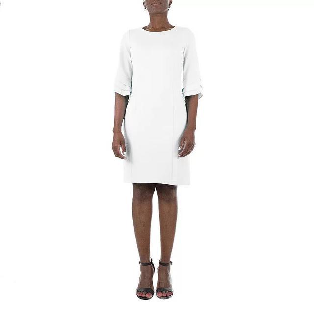 Womens Nina Leonard Tiered Sleeve Sheath Dress Product Image