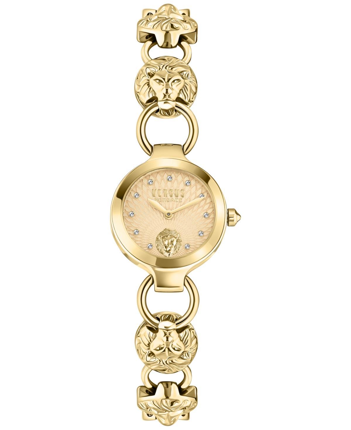 Versace Versus Versace Womens Broadwood Petite Analog Red Dial Gold Stainless Steel Bracelet Watch Product Image