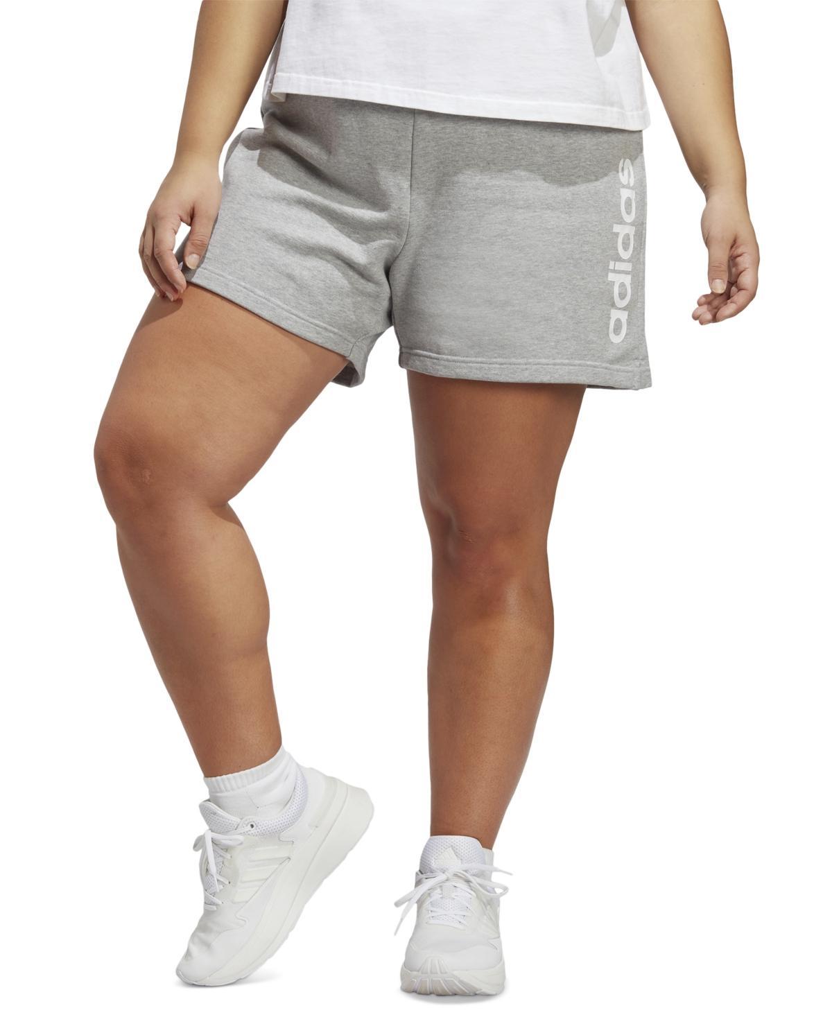 Plus Size adidas Essentials Linear French Terry Shorts, Womens Product Image