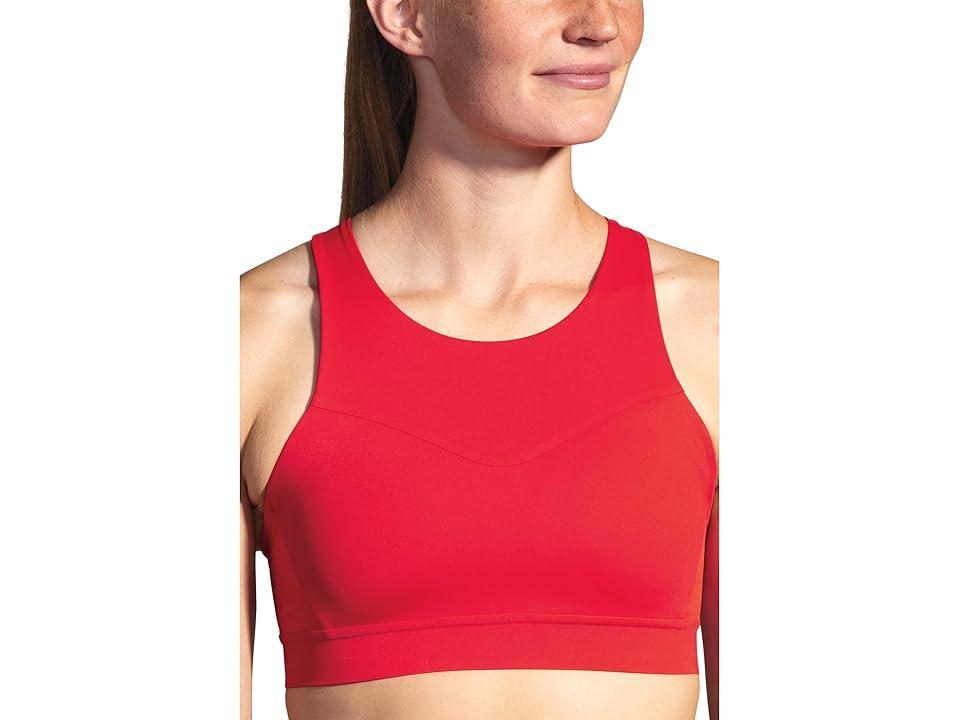 Brooks 3 Pocket Sports Bra (Salsa) Women's Bra Product Image