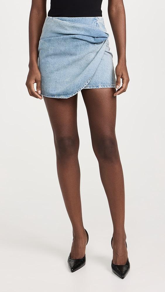 REV The Marlowe Draped Denim Skirt | Shopbop Product Image