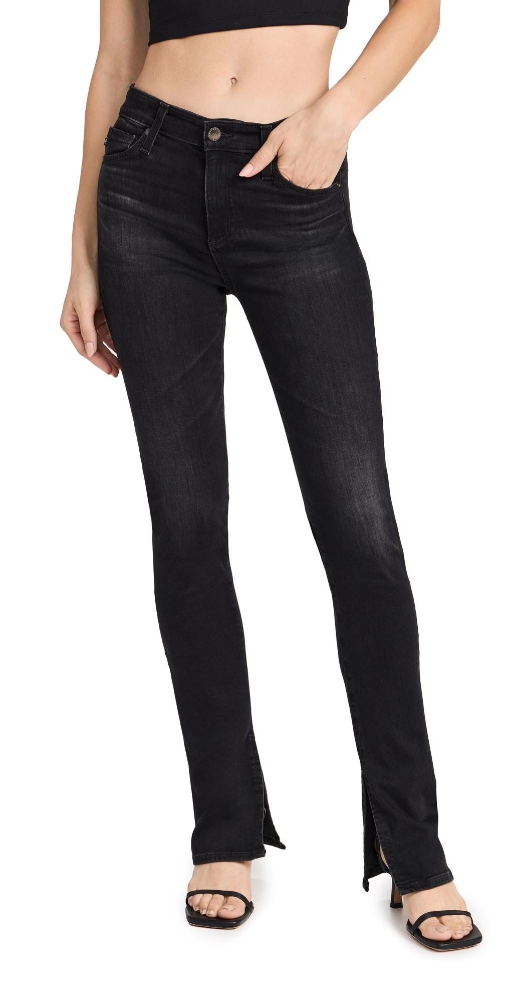 Womens Mari Extended High-Rise Slim-Straight Jeans Product Image