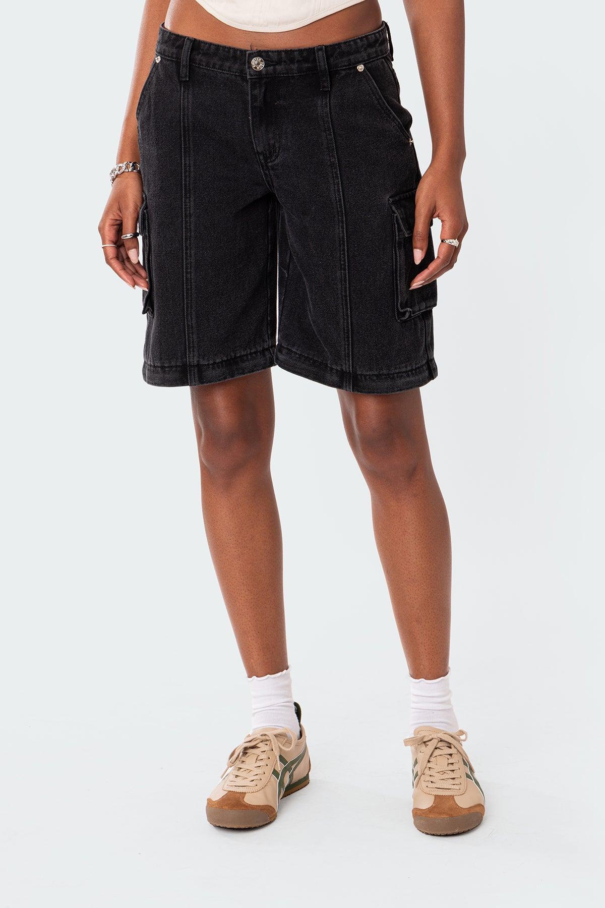 Convertible Two Piece Denim Cargo Pants Product Image