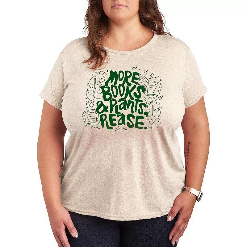 Plus More Books and Plants Please Graphic Tee, Womens Product Image