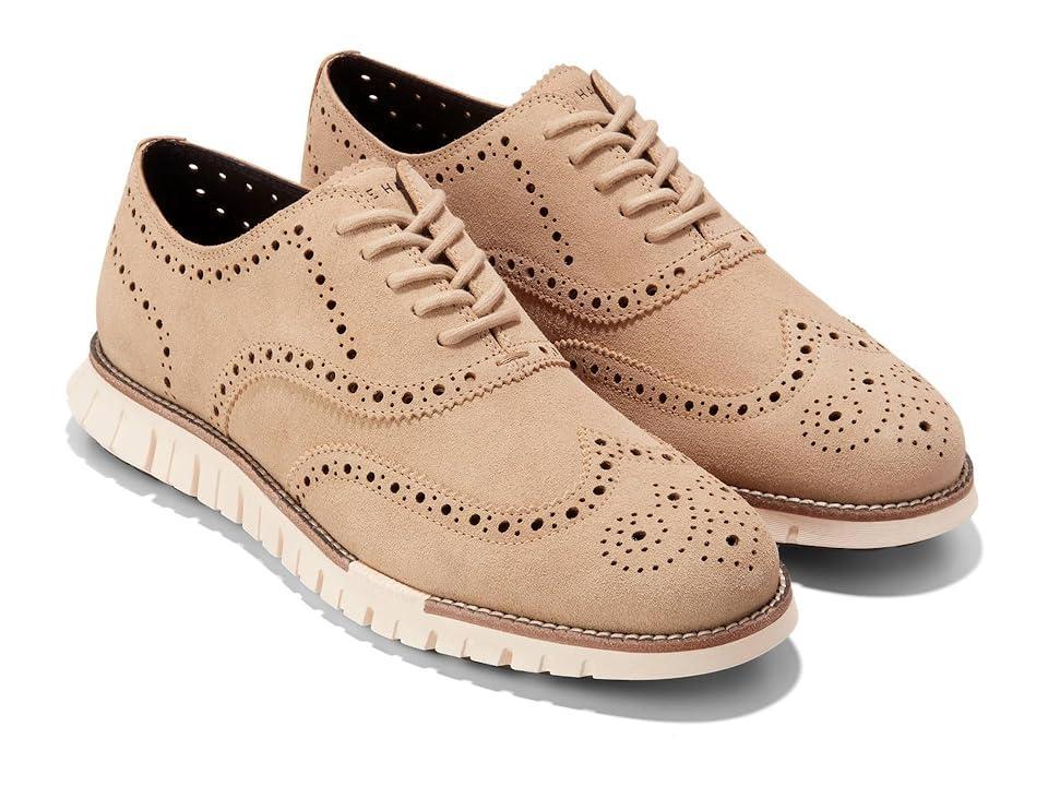 Cole Haan Zerogrand Remastered Wingtip Oxford Unlined (Sesame/Dark Chocolate/Ivory) Men's Lace Up Wing Tip Shoes Product Image