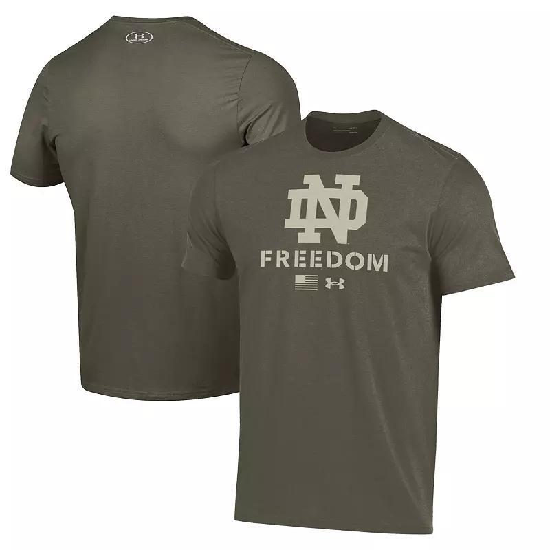 Mens Under Armour Notre Dame Fighting Irish Freedom Performance T-Shirt Blue Product Image