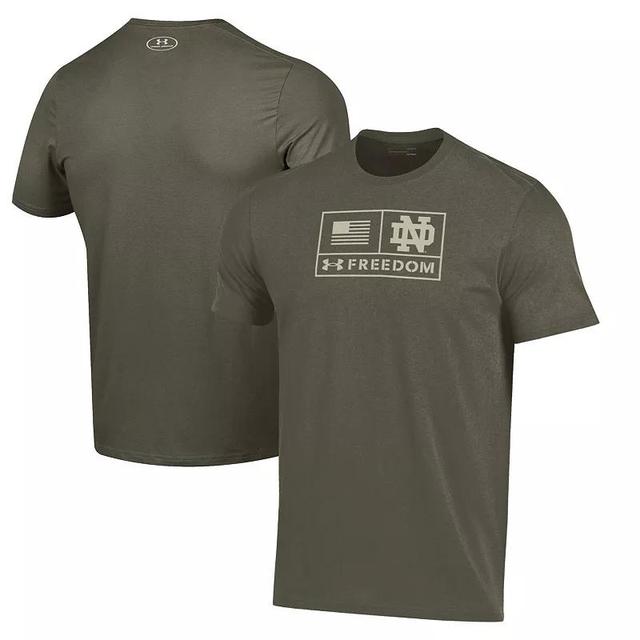 Mens Under Armour Olive Notre Dame Fighting Irish Freedom Performance T-shirt Product Image