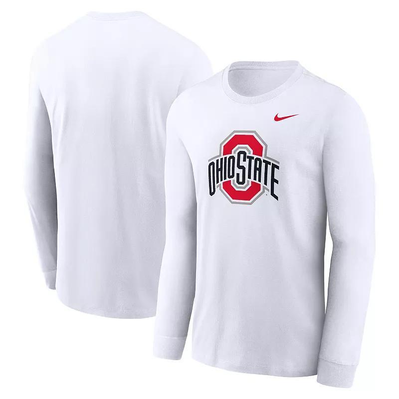 Mens Nike Ohio State Buckeyes Primary Logo Long Sleeve T-Shirt Product Image