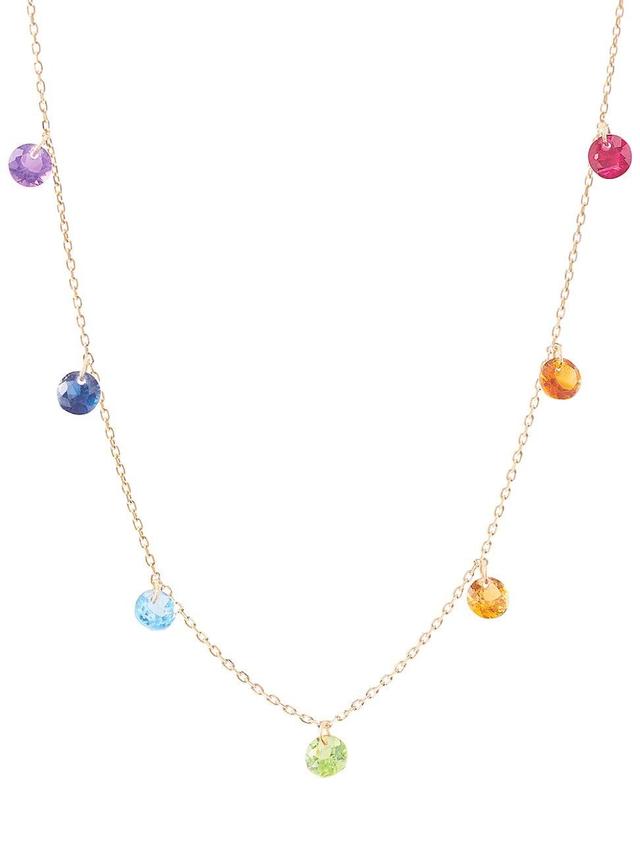 Womens Chakras 18K Yellow Gold & Multi-Stone Necklace Product Image