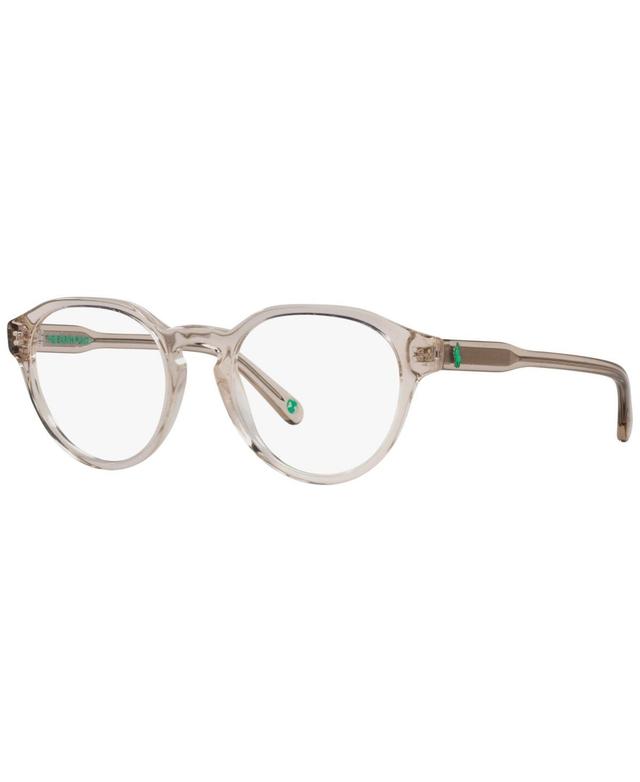 Polo Ralph Lauren Mens Phantos Eyeglasses, PH2233 - Shiny Transparent Light Brown Product Image