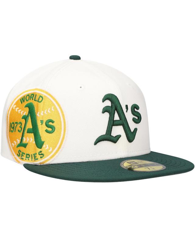 Mens New Era /Green Oakland Athletics Major Sidepatch 59FIFTY Fitted Hat Product Image