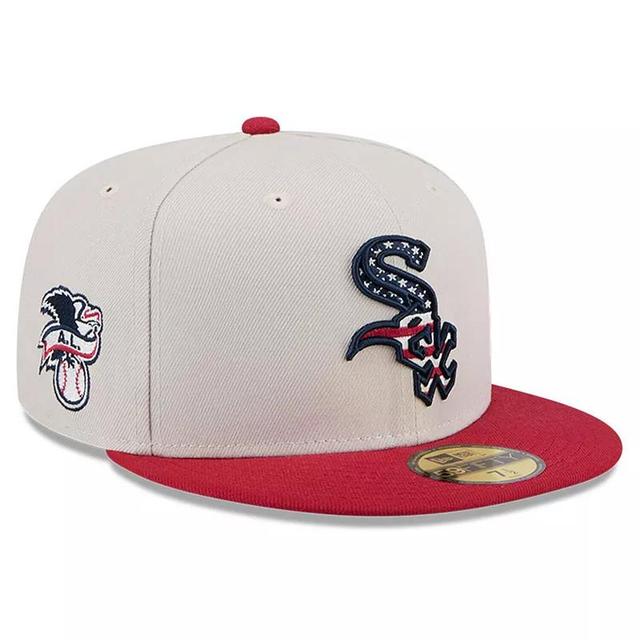 Mens New Era Khaki/Red Chicago White Sox 2024 Fourth of July 59FIFTY Fitted Hat Product Image