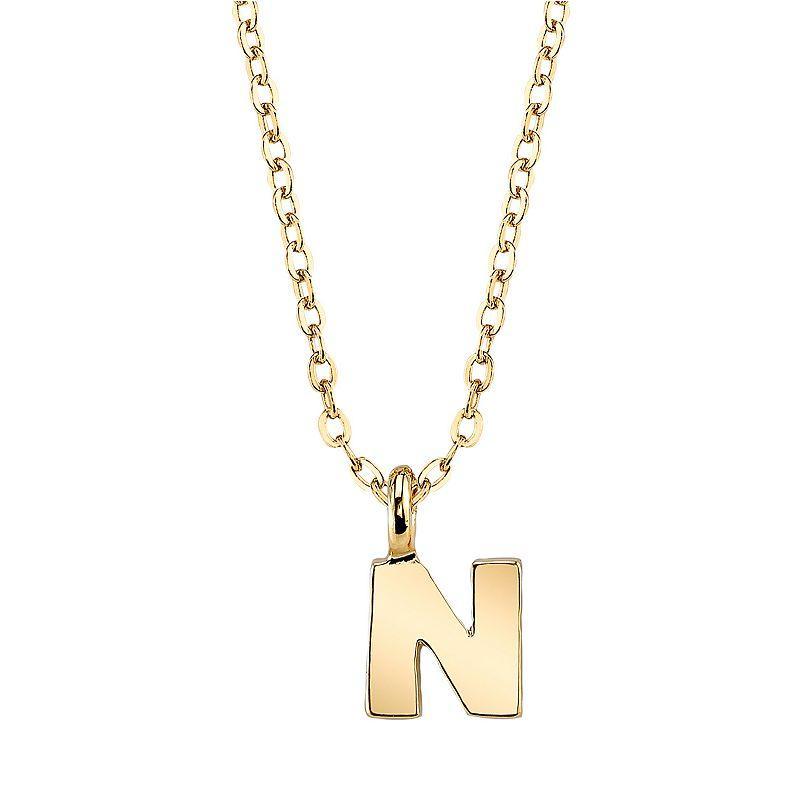 1928 Initial Pendant Necklace, Womens Yellow Product Image