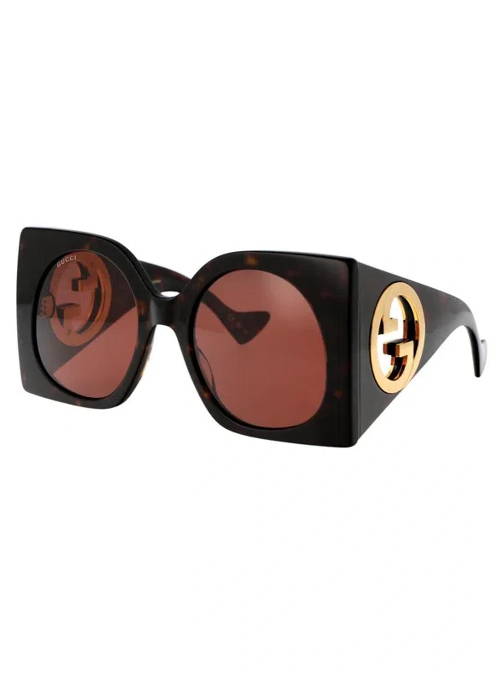 GUCCI Gg1254s Havana Sunglasses In Red Product Image