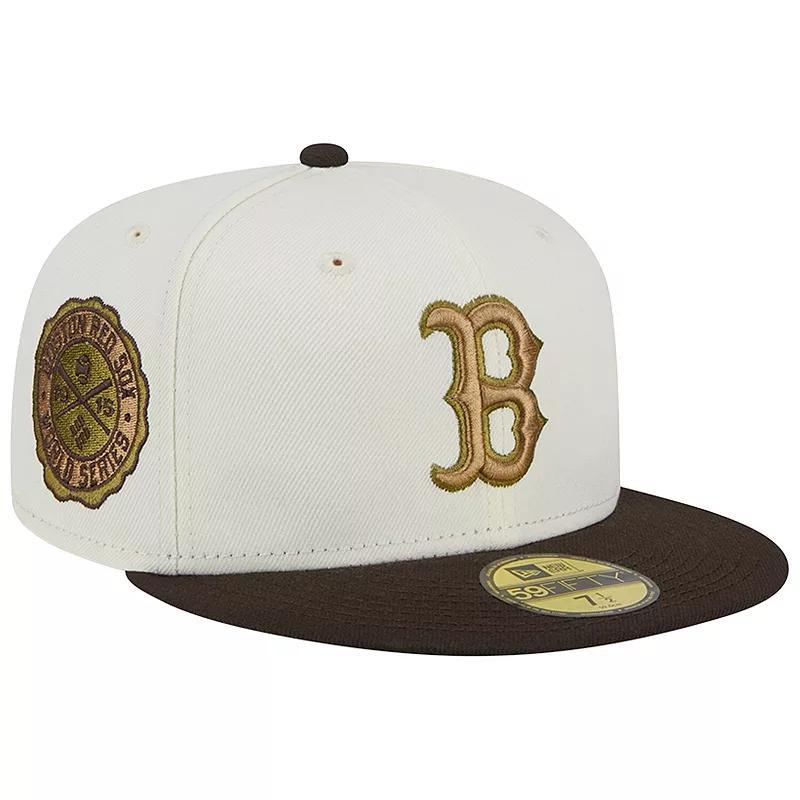 Mens New Era White/Brown Boston Red Sox 1915 World Series 59FIFTY Fitted Hat Product Image