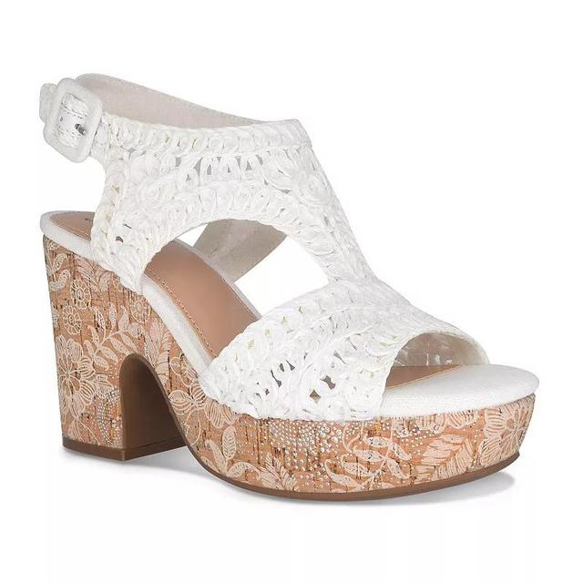 Impo Osanna Woven Raffia Womens Platform Sandals Product Image