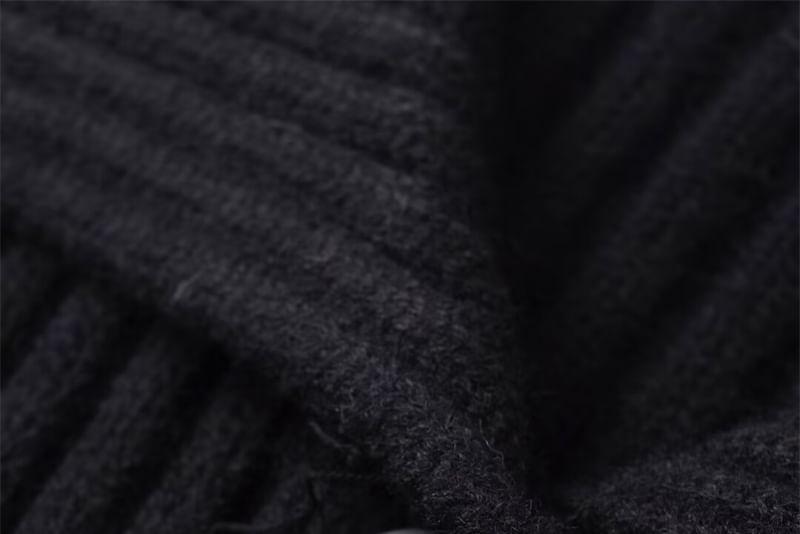 Plain Ribbed Cardigan Product Image