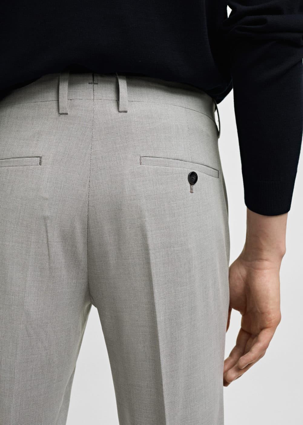 MANGO MAN - Stretch fabric super slim-fit suit pants ecruMen Product Image