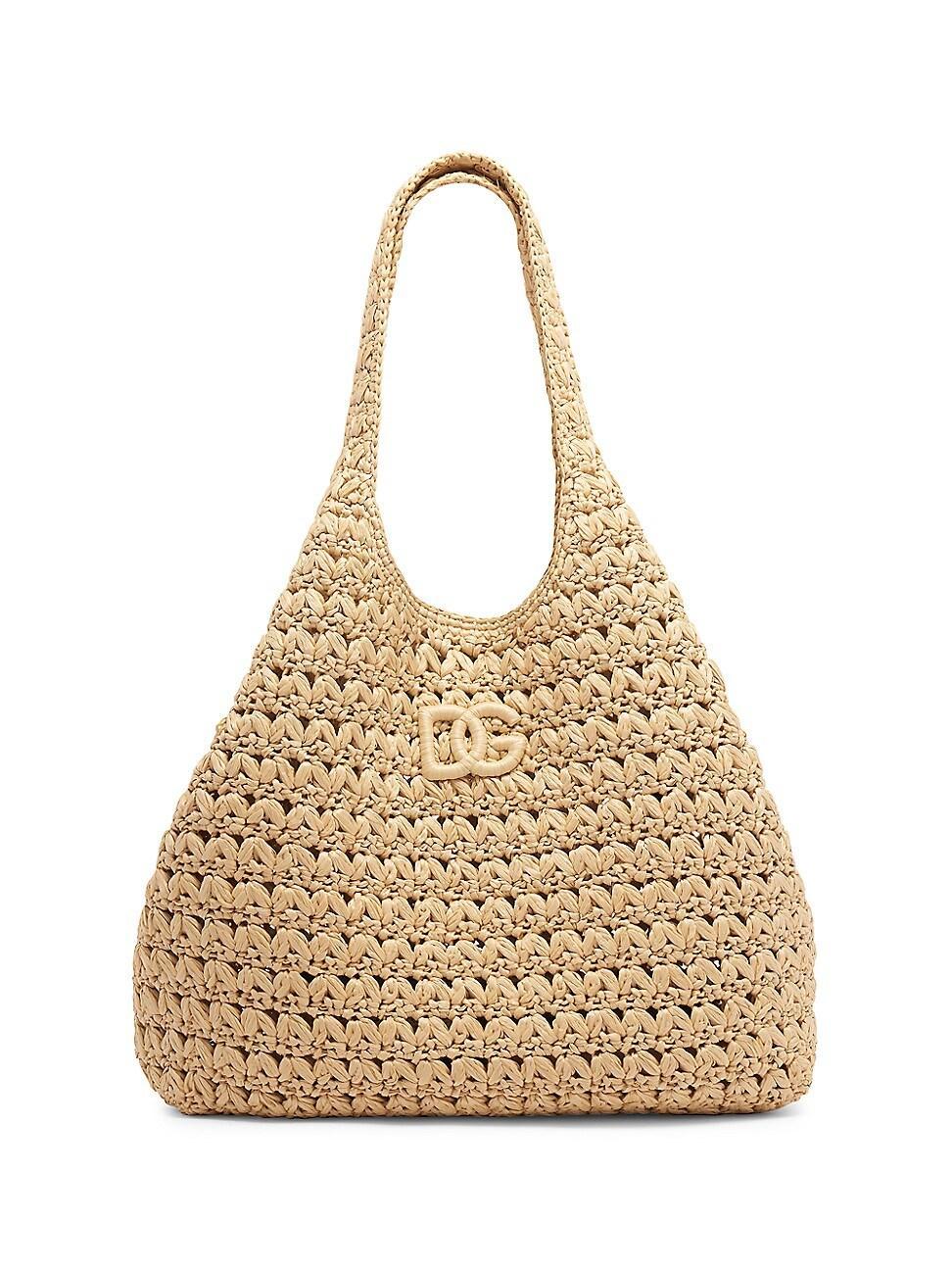 Womens 3.5 Raffia Logo Tote Bag Product Image