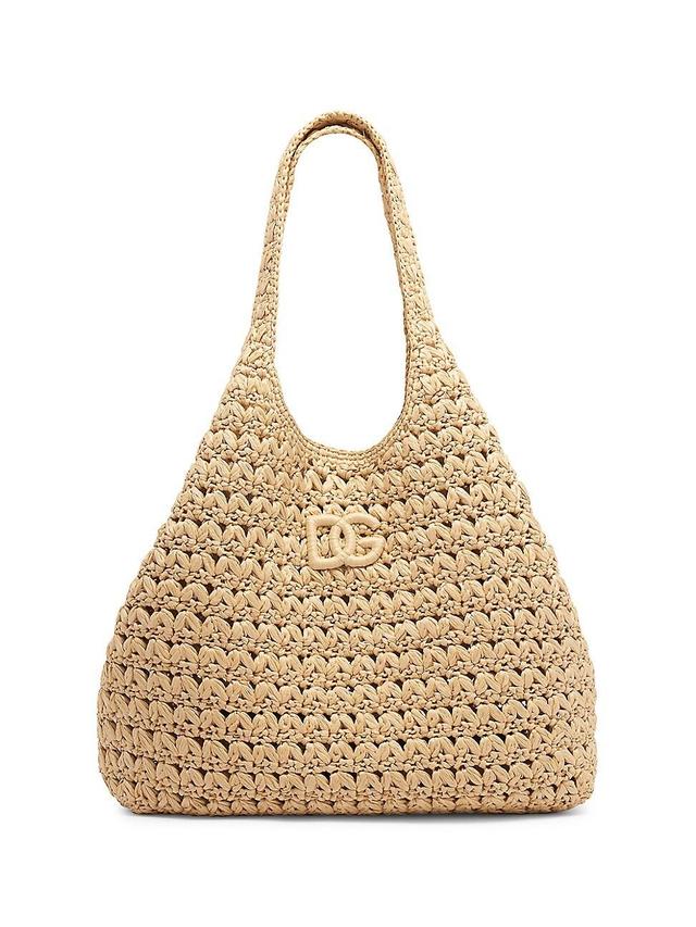 Womens 3.5 Raffia Logo Tote Bag Product Image