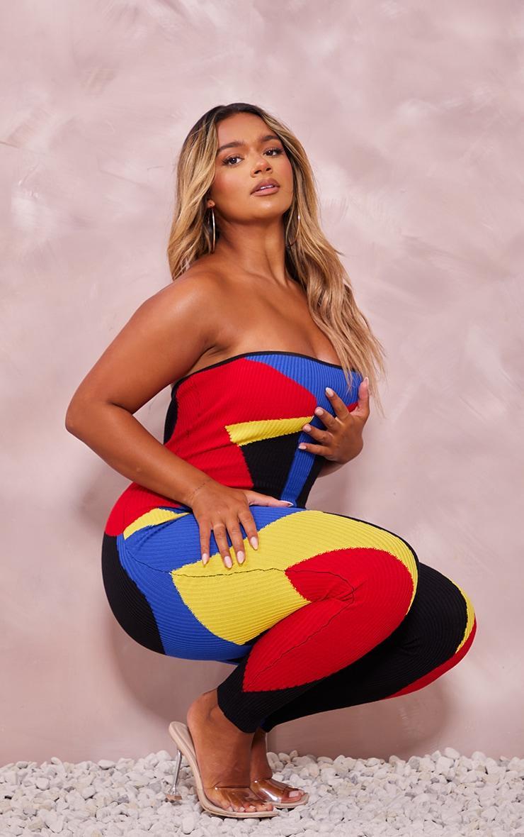  Shape Multi Colourblock Bandeau Jumpsuit Product Image