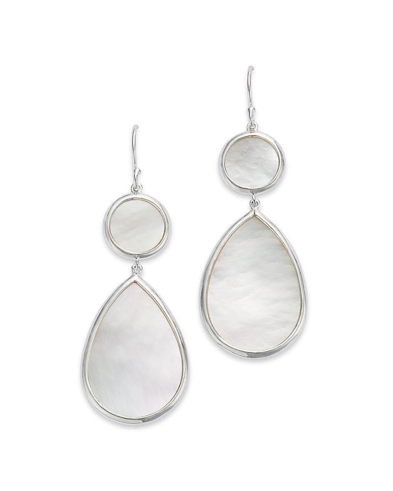 Ippolita Sterling Silver Rock Candy Mother of Pearl Dot & Teardrop Drop Earrings Product Image