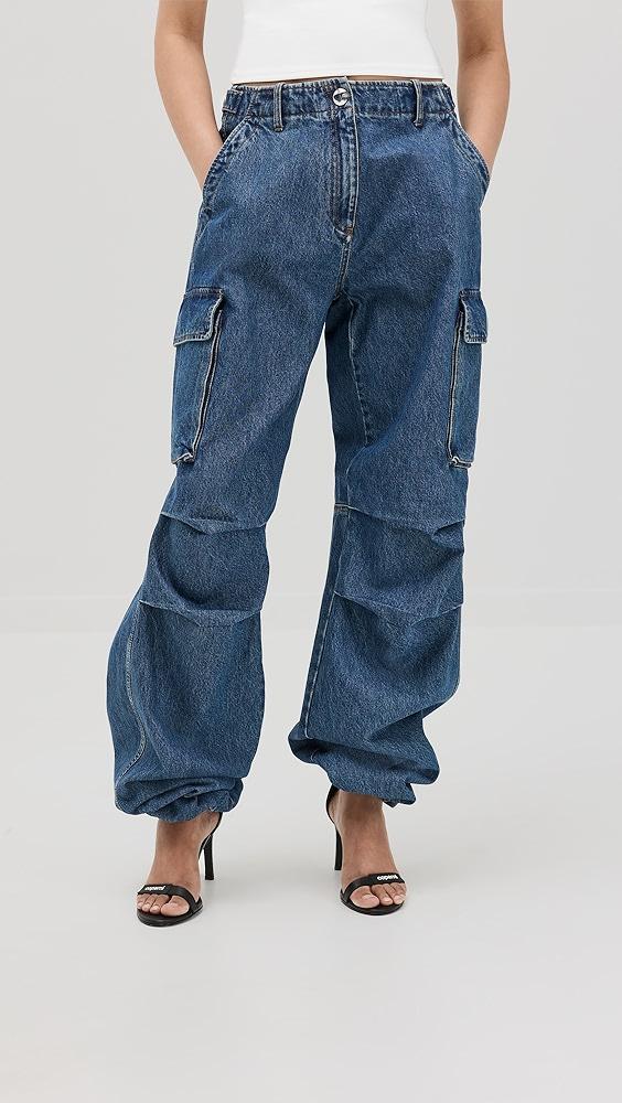 Coperni Denim Wide Leg Cargo Pants | Shopbop Product Image