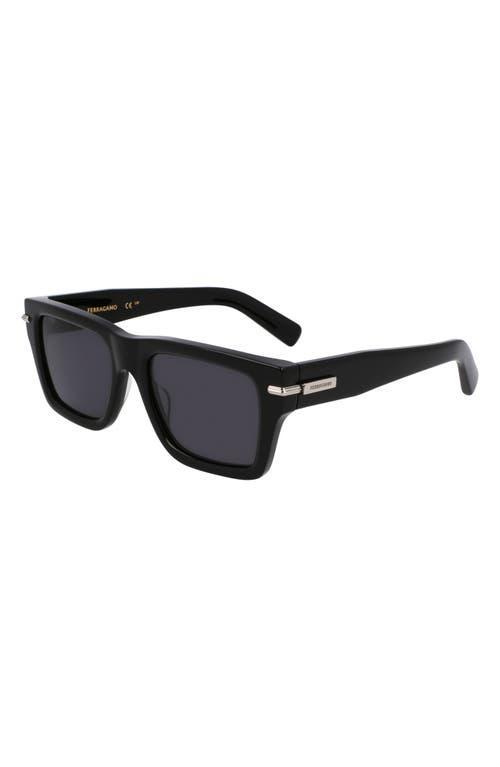 FERRAGAMO Prisma 53mm Modified Rectangular Sunglasses In Black Product Image